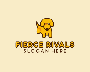 Cute Yellow Dog logo design