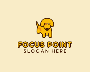 Cute Yellow Dog logo design