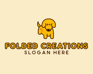 Cute Yellow Dog logo design