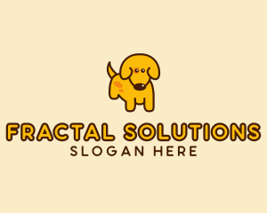 Cute Yellow Dog logo design