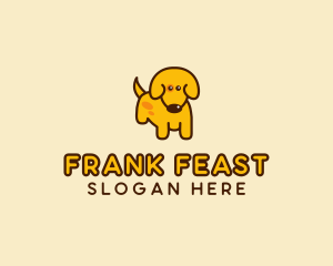 Cute Yellow Dog logo design