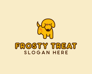 Cute Yellow Dog logo design