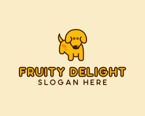 Cute Yellow Dog logo design