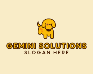 Cute Yellow Dog logo design