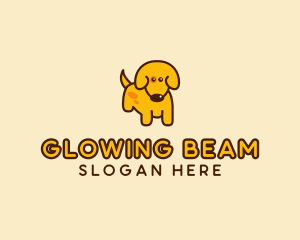 Cute Yellow Dog logo design