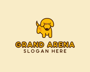 Cute Yellow Dog logo design