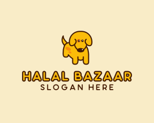 Cute Yellow Dog logo design