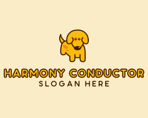 Cute Yellow Dog logo design