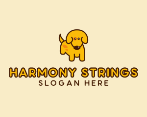 Cute Yellow Dog logo design