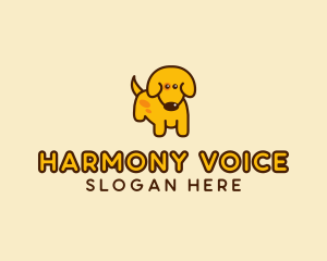 Cute Yellow Dog logo design