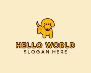 Cute Yellow Dog logo design