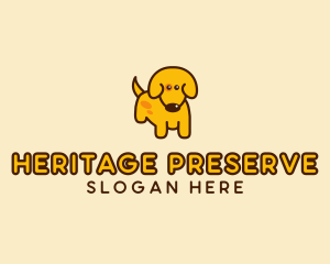 Cute Yellow Dog logo design