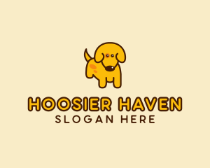 Cute Yellow Dog logo design