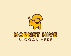 Cute Yellow Dog logo design