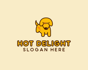 Cute Yellow Dog logo design