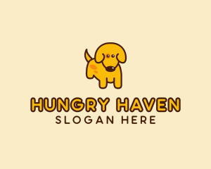 Cute Yellow Dog logo design