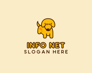 Cute Yellow Dog logo design