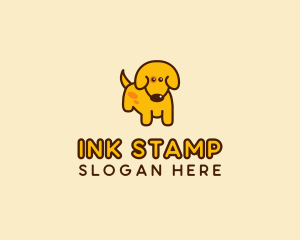 Cute Yellow Dog logo design