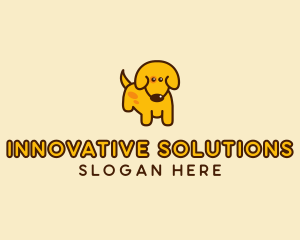 Cute Yellow Dog logo design