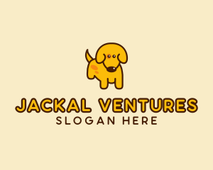 Cute Yellow Dog logo design