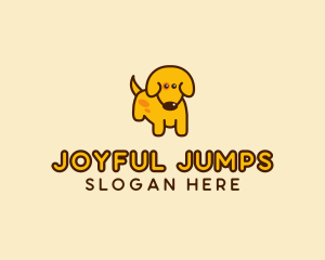 Cute Yellow Dog logo design