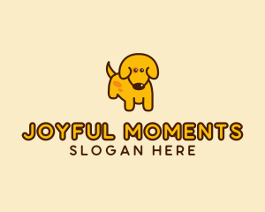 Cute Yellow Dog logo design