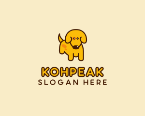 Cute Yellow Dog logo design