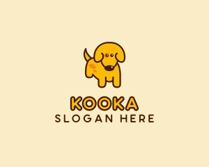 Cute Yellow Dog logo design