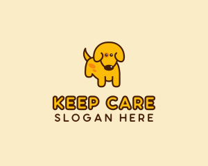 Cute Yellow Dog logo design