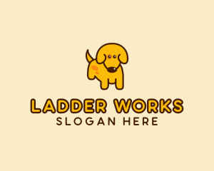 Cute Yellow Dog logo design