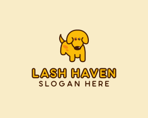 Cute Yellow Dog logo design