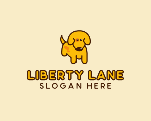 Cute Yellow Dog logo design