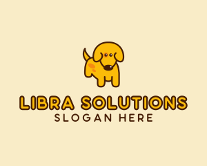 Cute Yellow Dog logo design