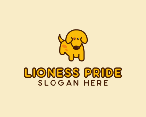 Cute Yellow Dog logo design