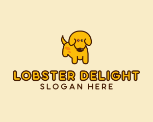 Cute Yellow Dog logo design