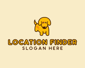 Cute Yellow Dog logo design