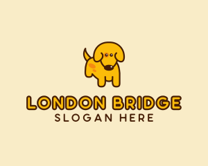 Cute Yellow Dog logo design