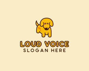 Cute Yellow Dog logo design