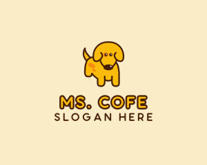 Cute Yellow Dog logo design