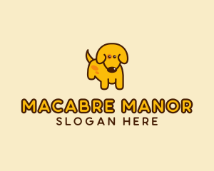 Cute Yellow Dog logo design