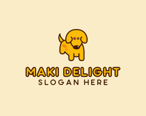 Cute Yellow Dog logo design