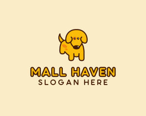 Cute Yellow Dog logo design