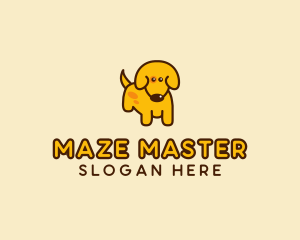 Cute Yellow Dog logo design