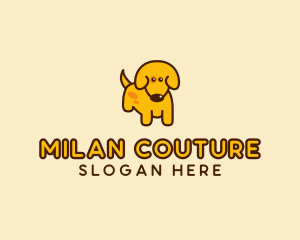 Cute Yellow Dog logo design