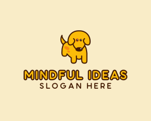 Cute Yellow Dog logo design