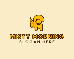 Cute Yellow Dog logo design