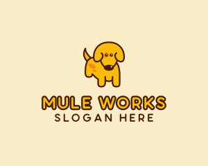 Cute Yellow Dog logo design