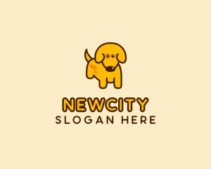 Cute Yellow Dog logo design