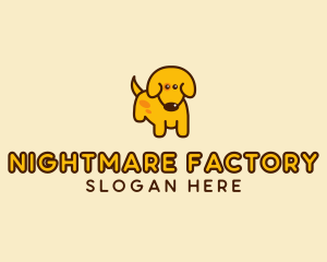 Cute Yellow Dog logo design