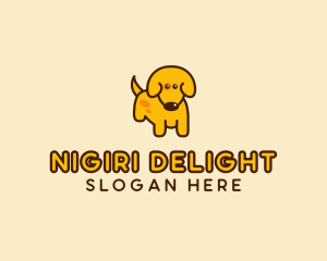 Cute Yellow Dog logo design